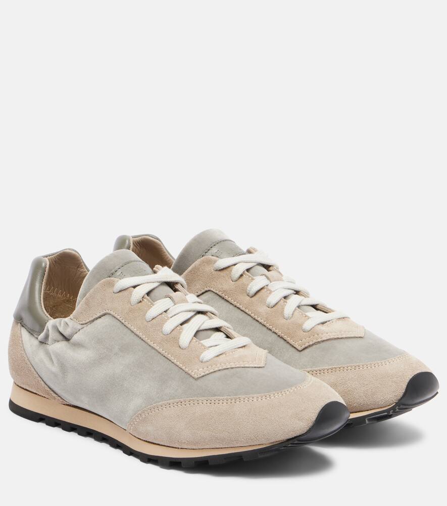 Сникерс из бархата и замши Slim Runner Le Monde Béryl, Grey