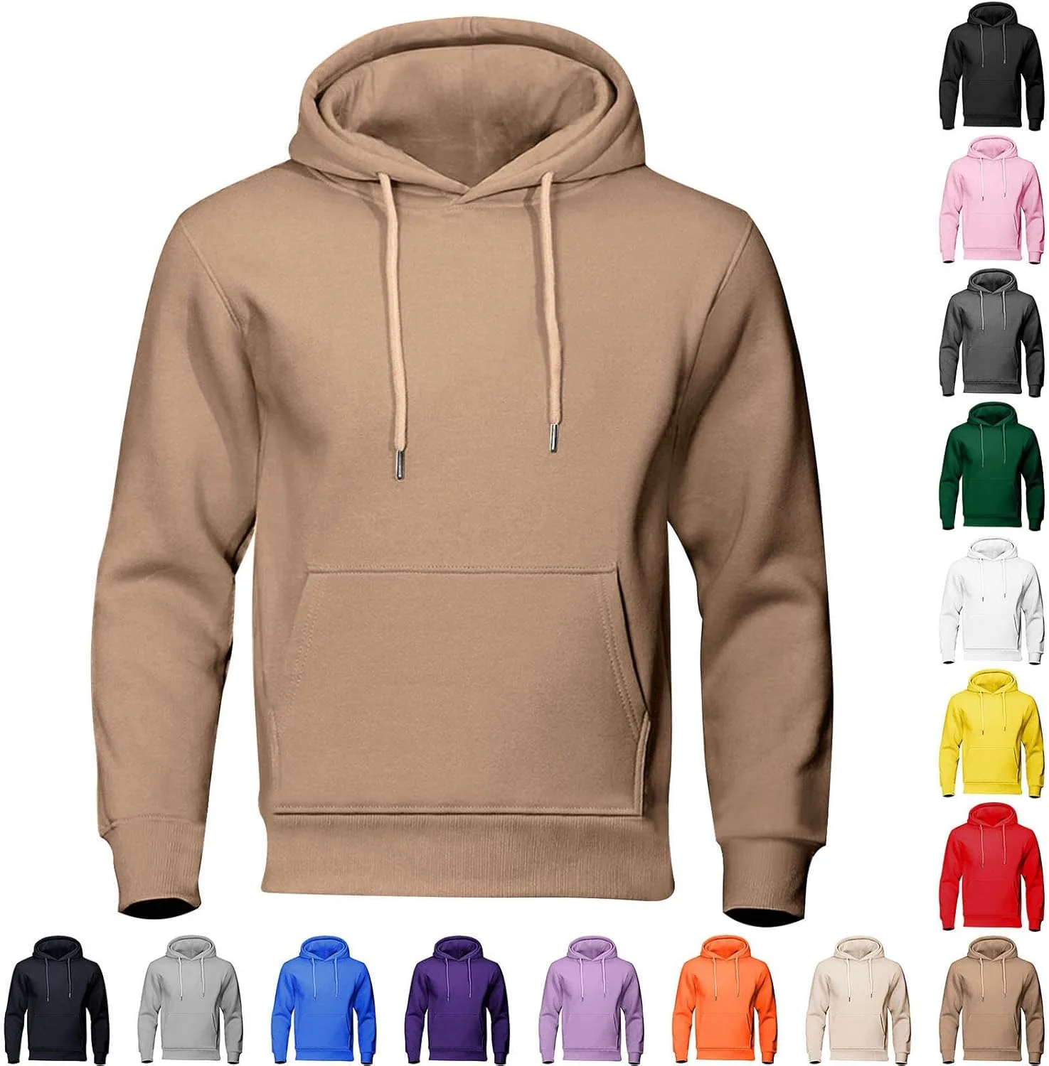 

Толстовка с капюшоном для мужчин, флисовая, с карманами