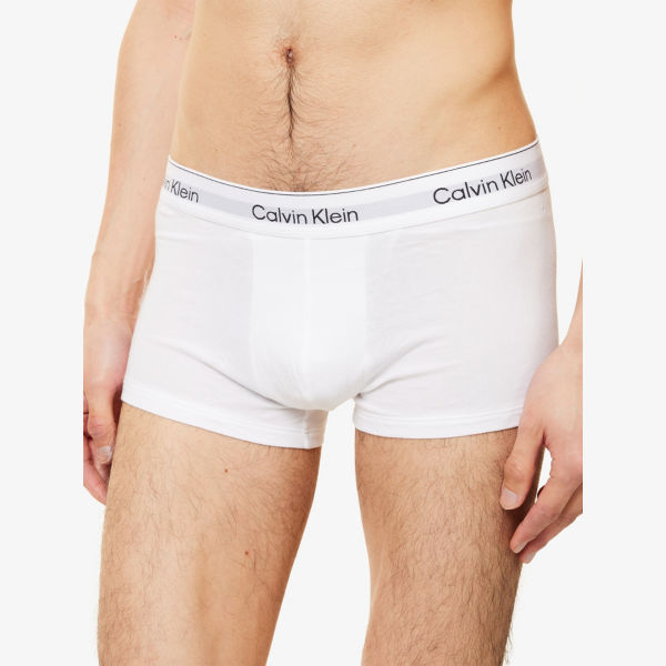 Трусы хлопковые Calvin Klein Icon с логотипом, 3 пары — фото 4