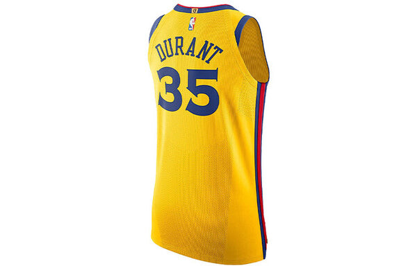 Майка Nike NBA Golden State Warriors Kevin Durant City Version Durant AU Jersey Yellow, желтый — фото 2