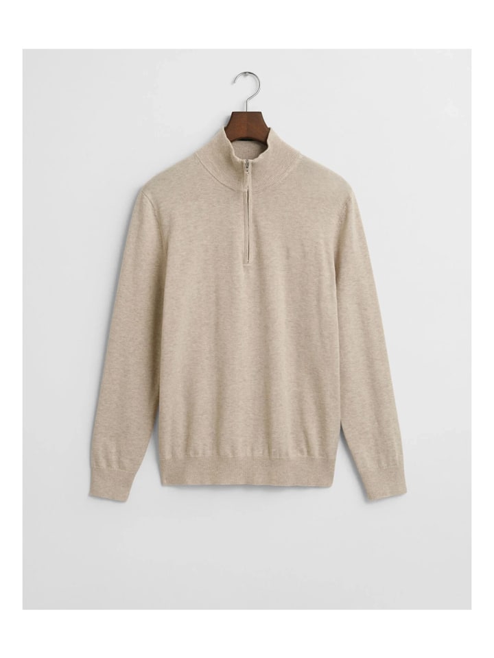 

Hackett London Футболка с застежкой-молнией, бежевого цвета