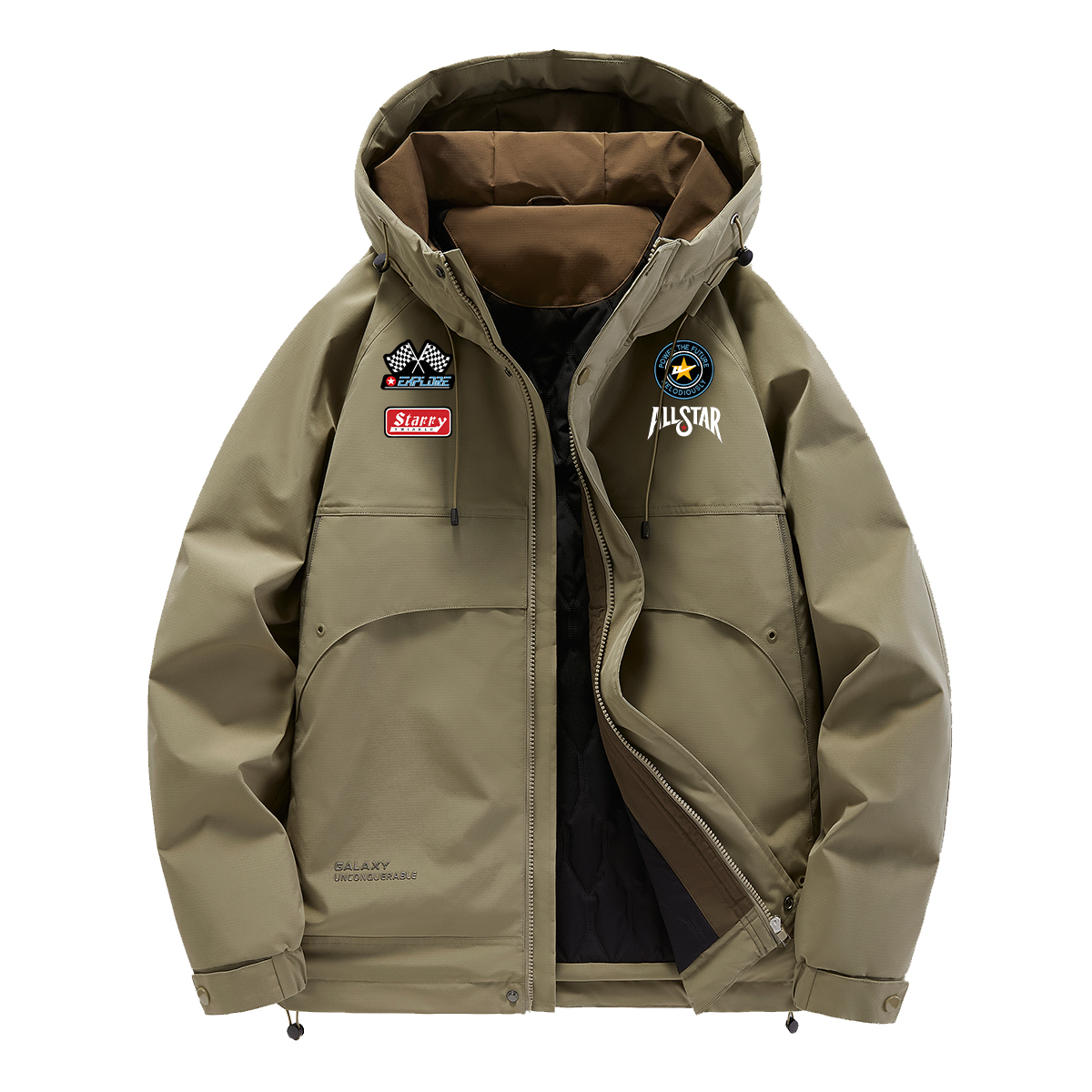 

Пуховик Unisex с капюшоном утепленный стеганый WARRIOR, хаки зеленый