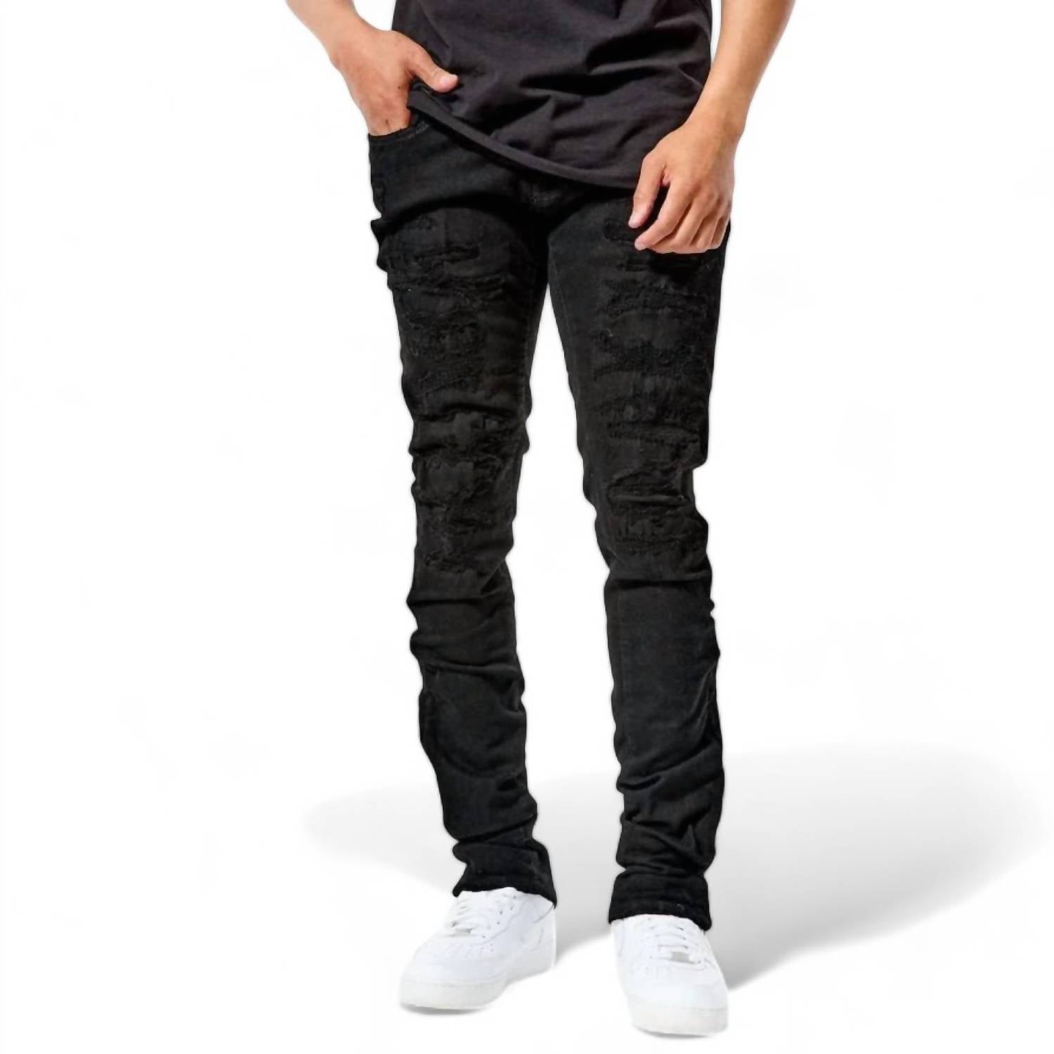 

Мужские джинсы Ross Pinnacle Denim цвета «угольно-черный» JORDAN CRAIG