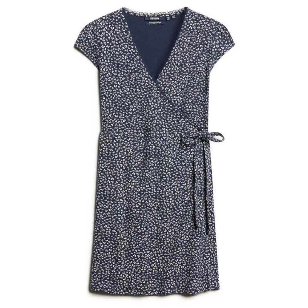

Платье Superdry Athletic Essential Wrap, синий
