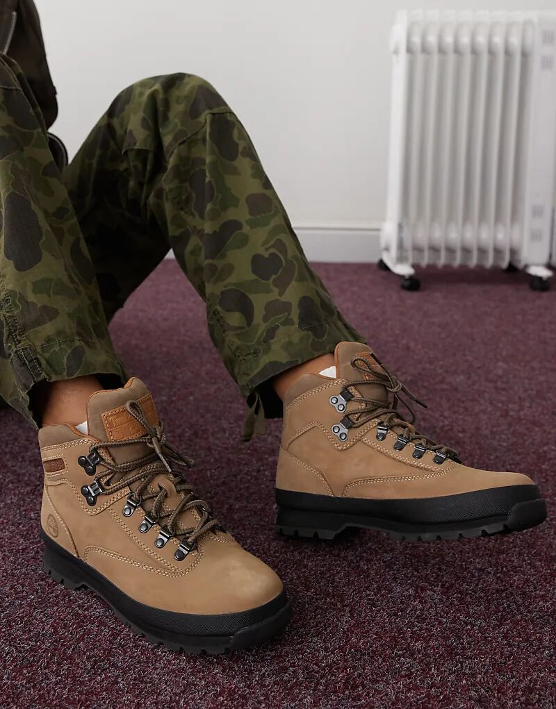 

Ботинки euro hiker mid на шнуровке средний бежевый нубук Timberland
