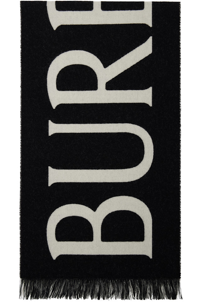 

Шарф Burberry с надписью Burberry, мультиколор