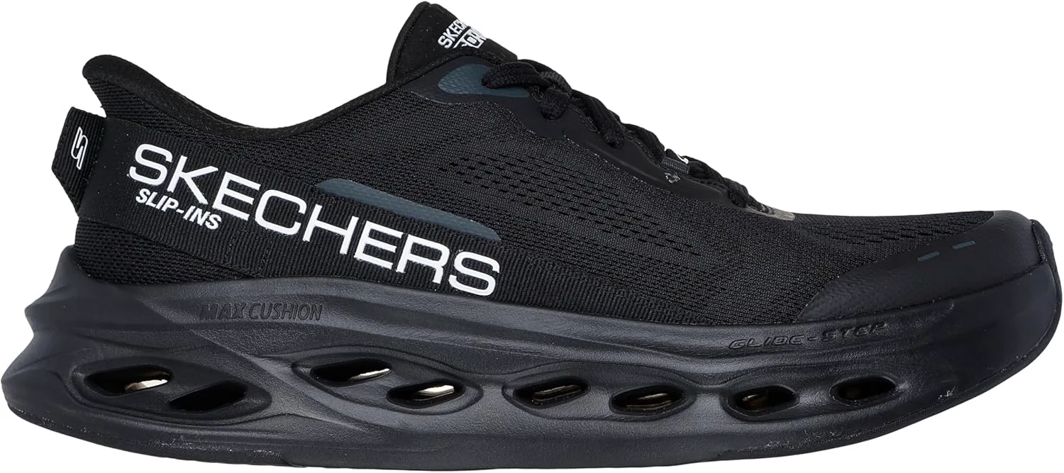 Мужские кроссовки Skechers Max Cushioning Glide Step с амортизацией, надевание без помощи рук, черный — фото 4