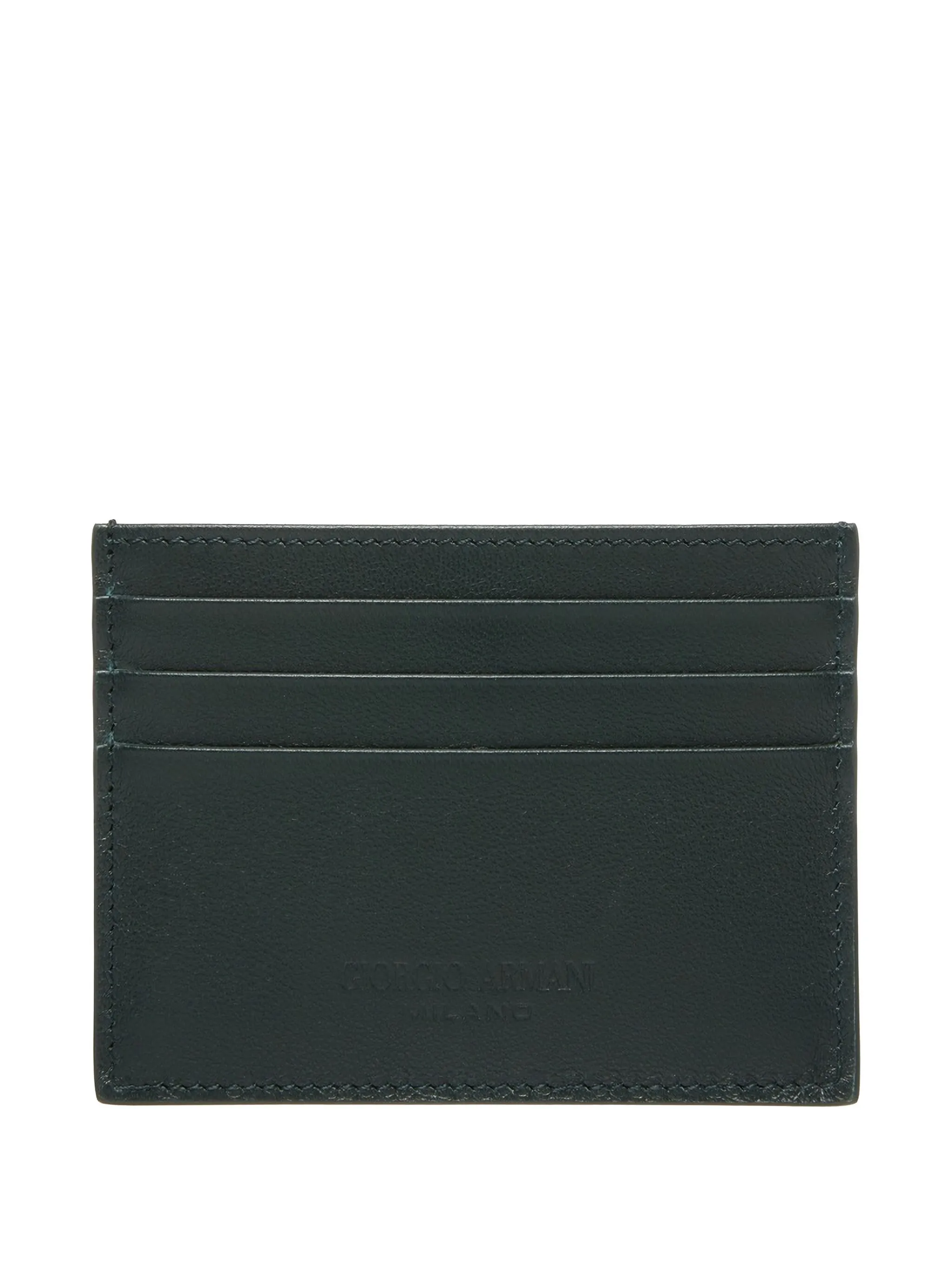 

Картхолдер с тисненым логотипом Giorgio Armani, зеленый