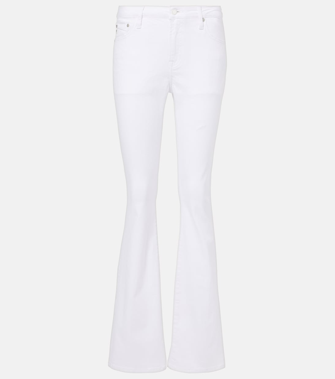 

Расклешенные джинсы-леггинсы AG Jeans, Optic White