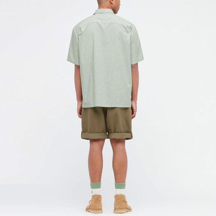 Jw Anderson Jw Anderson Co-Branded Series Рубашка мужская зеленая Uniqlo, зеленый — фото 4