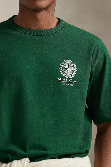 Футболка из хлопка Polo Ralph Lauren, зеленый — фото 4