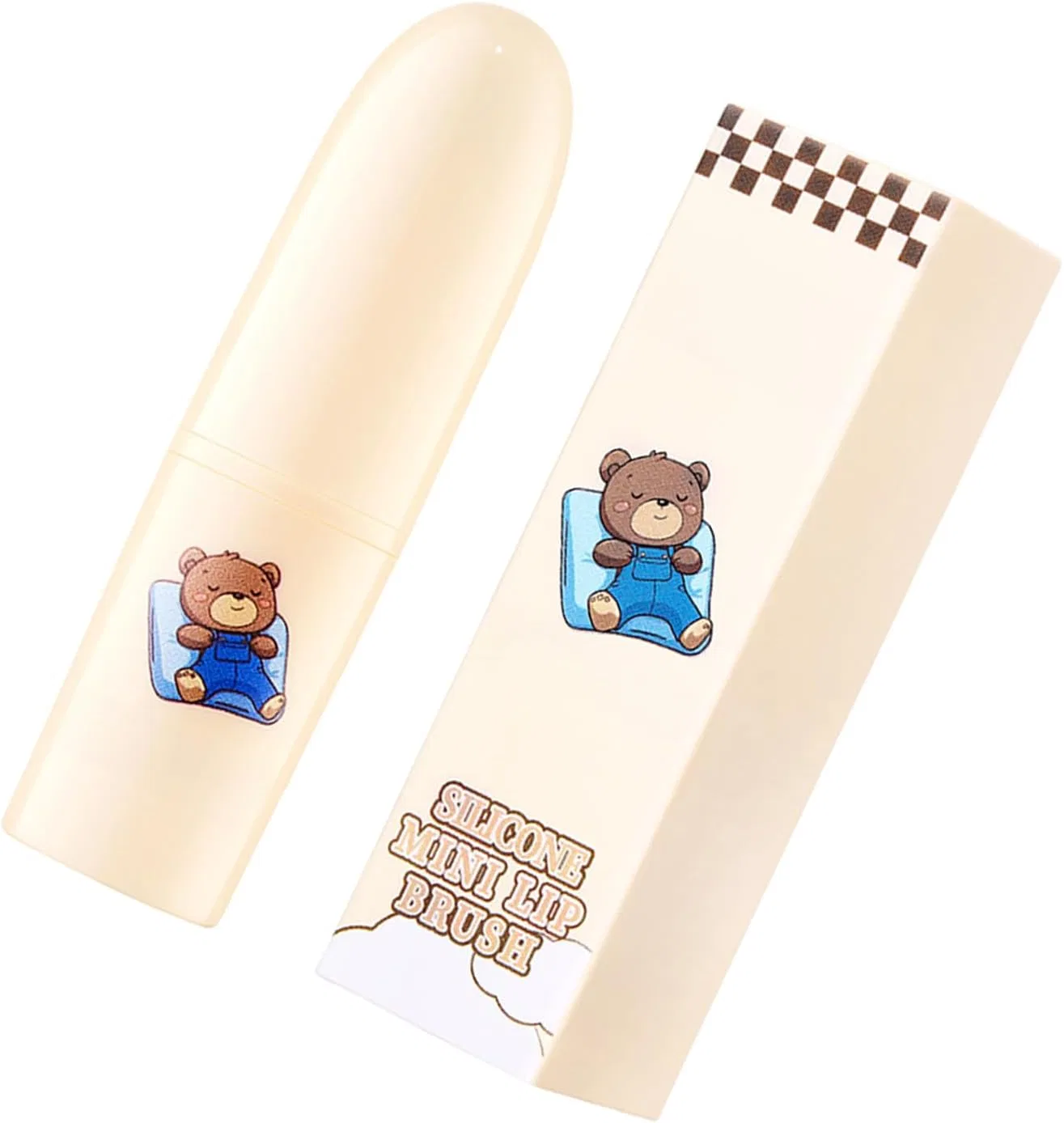 Кисть для губ ZEPFJHE силиконовая многофункциональная Bear hugs sweet drea