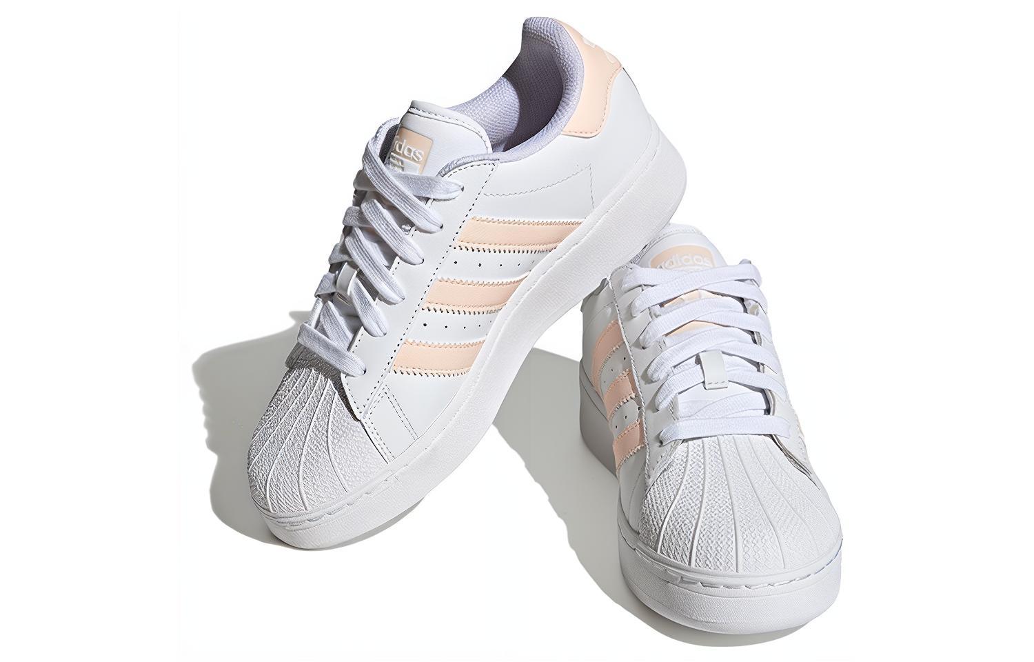Кроссовки Superstar Xlg 'Cloud White Bliss Orange' Женские Adidas Originals Белый Розовый — фото 3