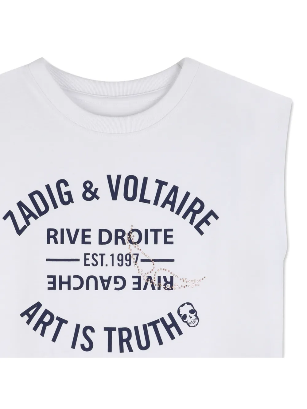 Топ с графическим принтом Zadig & Voltaire Kids, белый — фото 3