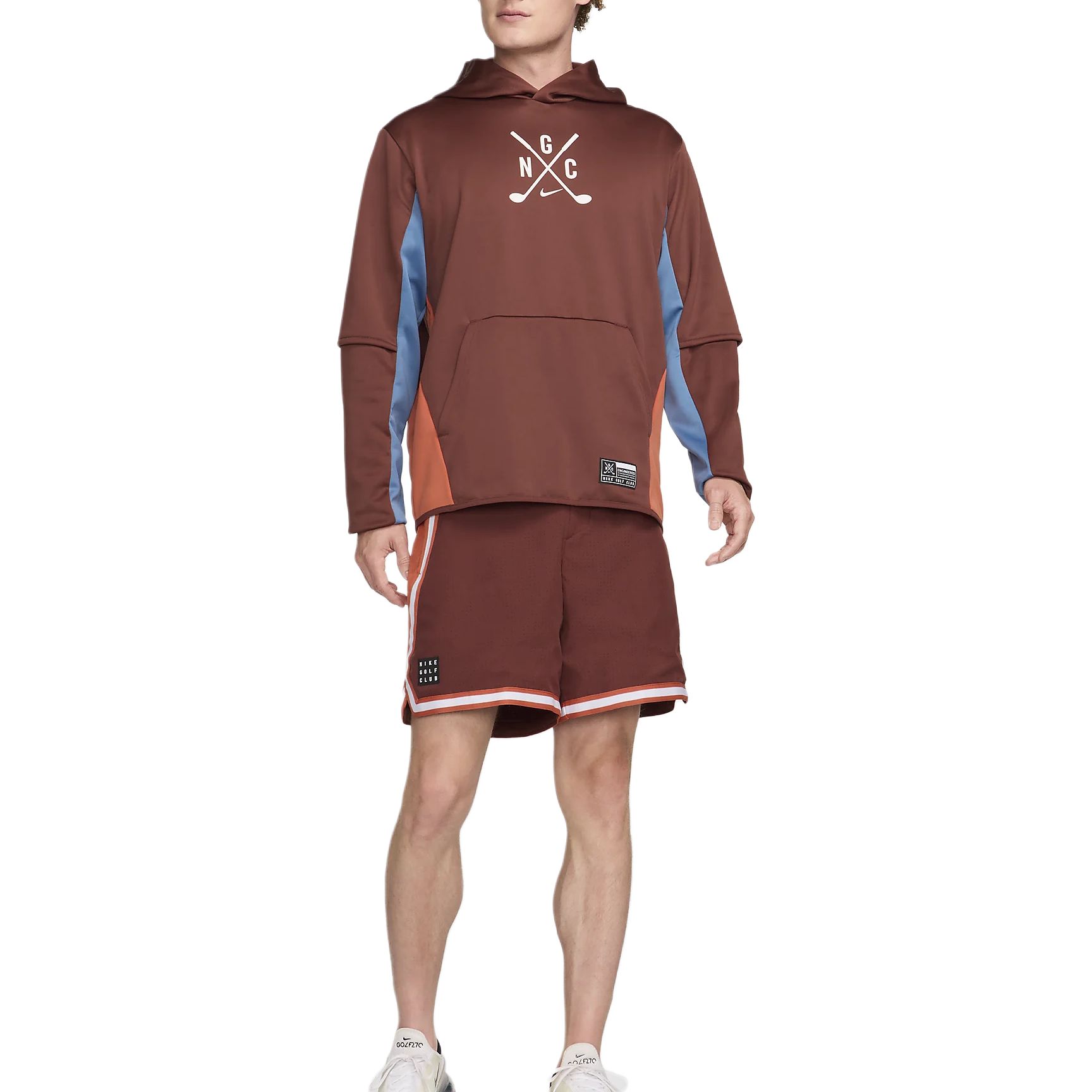 Толстовка для гольфа Nike Golf Club Men's, Dark Pony/Aegean Storm/Vintage Coral/White — фото 4