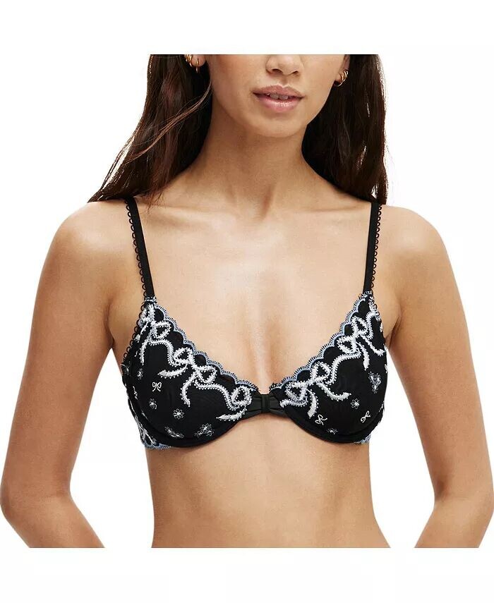 

Женский бюстгальтер Trixie Bow на косточках COTTON ON, черный