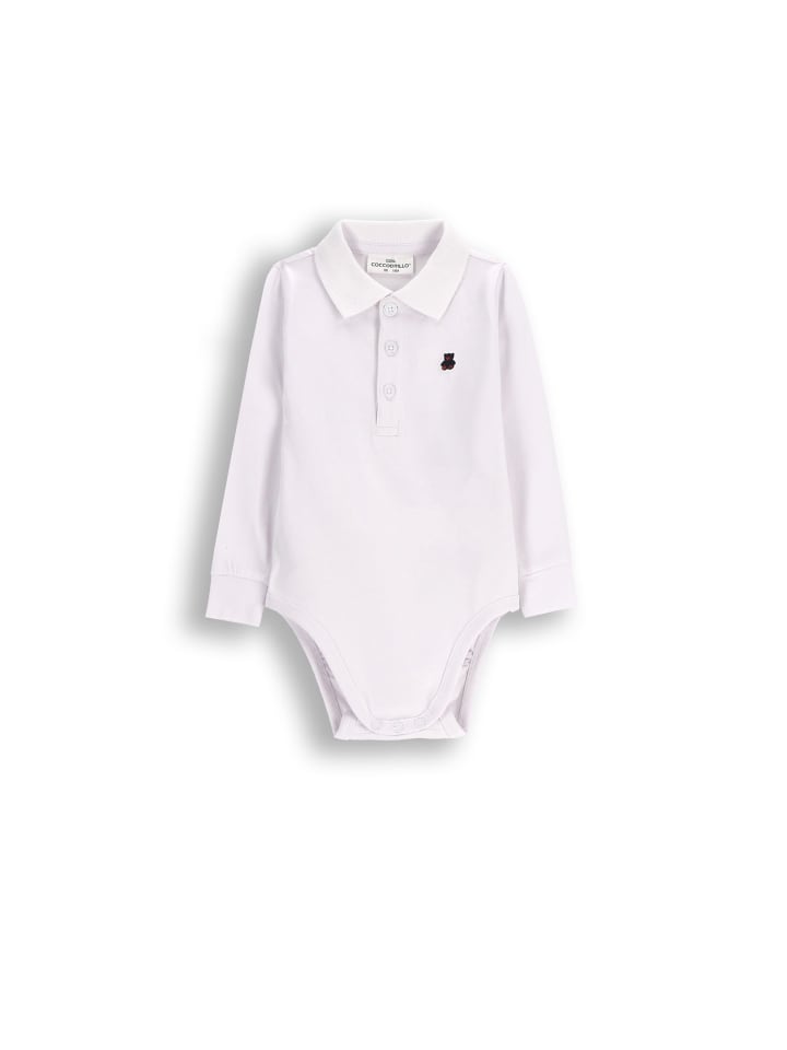 

Coccodrillo Элегантный белый боди с воротником-поло