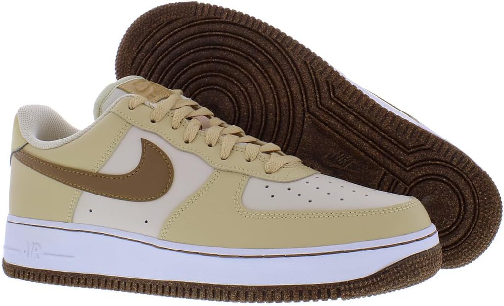 Мужские кроссовки Nike Air Force 1, белый/коричневый — фото 2