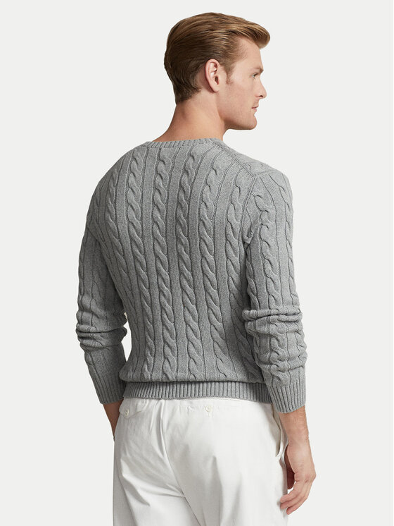 Свитер regular fit 710775885013 Polo Ralph Lauren, серый — фото 3
