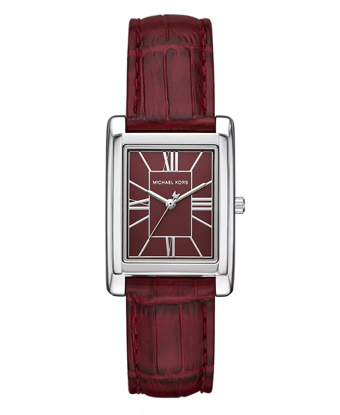 

Женские часы Essex с тремя стрелками из красной кожи, 26x36 мм Michael Kors