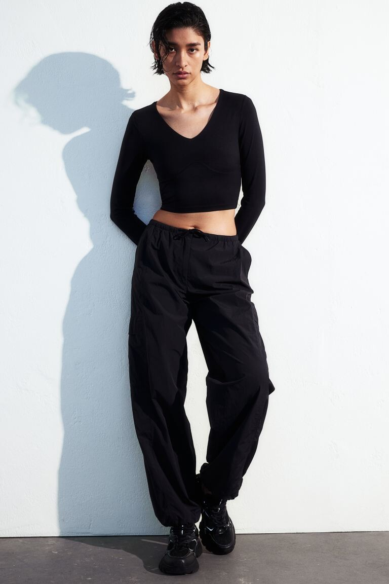 

Парашютные брюки карго Drymove H&M, черный