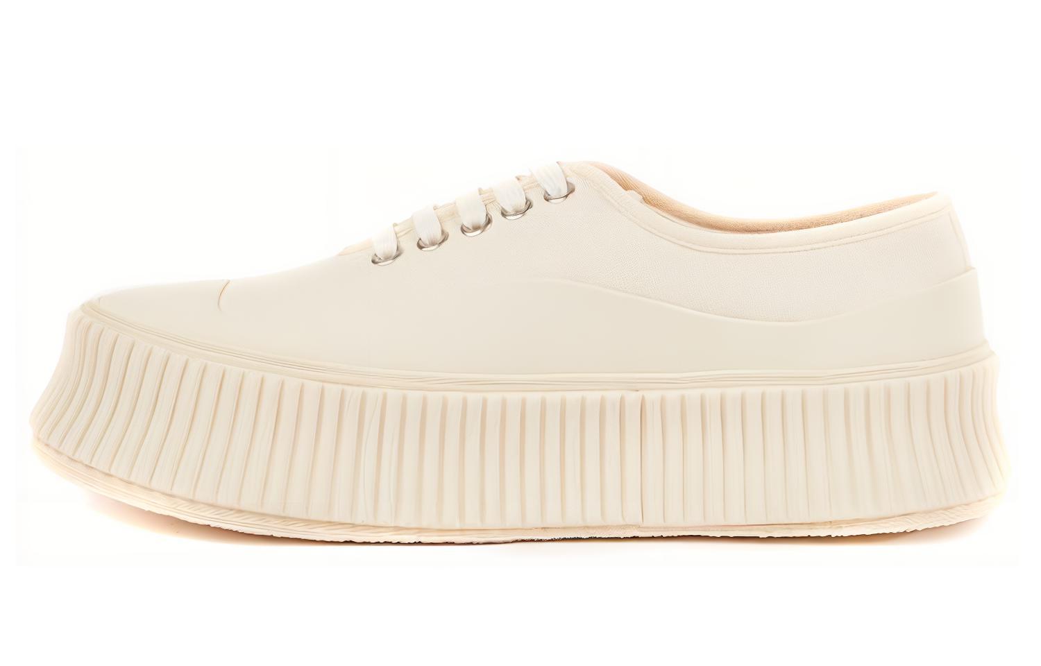 Женские белые низкие кеды для скейтбординга JIL SANDER