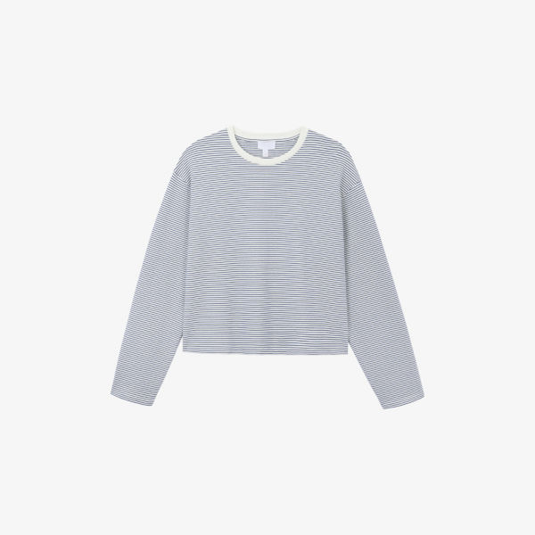 

Полосатый оверсайз топ из стрейч-джерси The White Company, мультиколор
