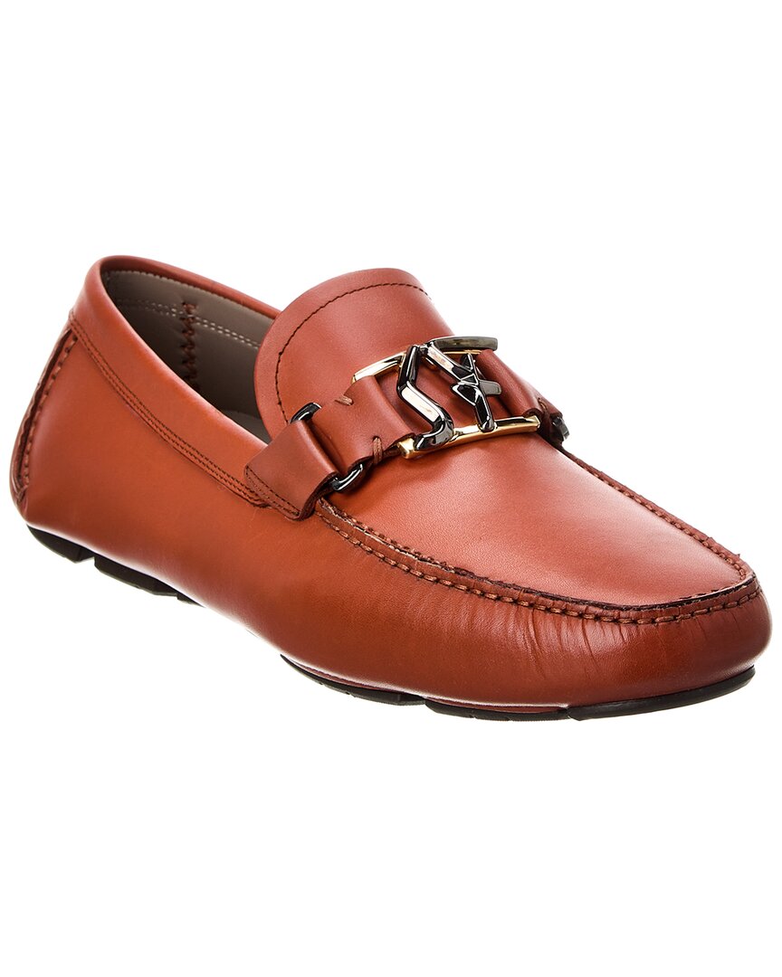 

Ferragamo Peter Leather Driver Salvatore Ferragamo, коричневый