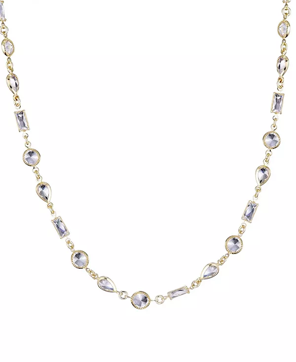 

Позолоченное ожерелье из кристаллов смешанной формы Adornia, gold