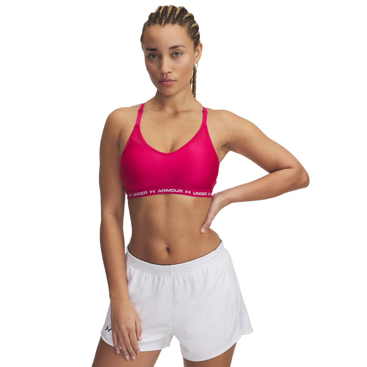 

Женский топ UA Crossback Low Bra Under Armor Under Armour, розовый