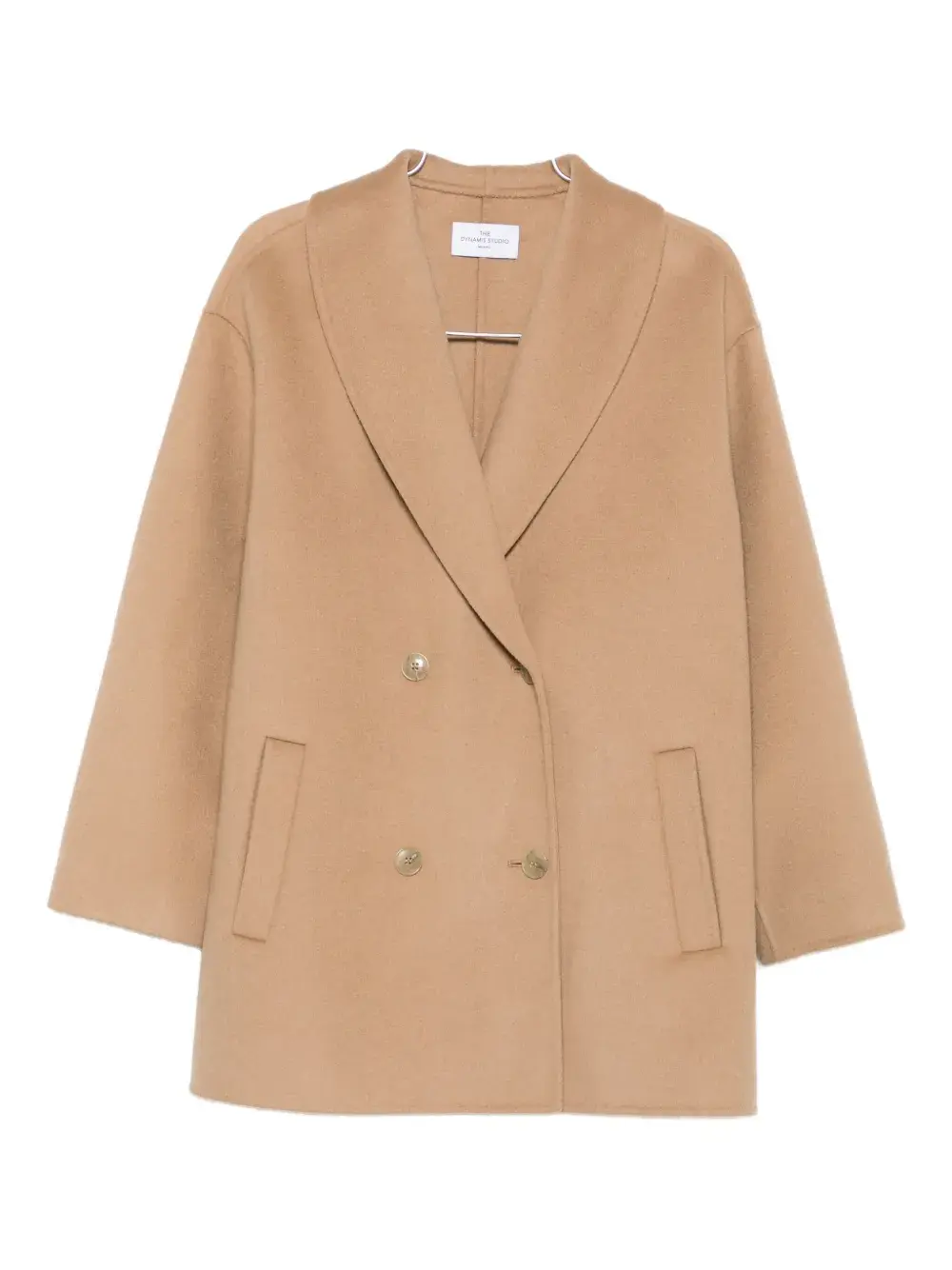 

Двубортное шерстяное пальто THE DYNAMIS STUDIO, коричневый