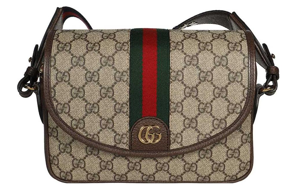 

GUCCI Сумка через плечо Ophidia из холста с кожаной отделкой