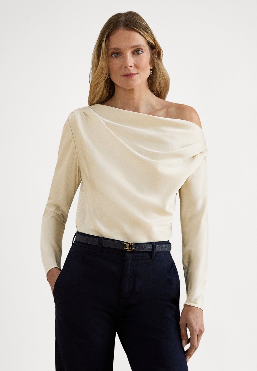 

Блуза Lauren Ralph Lauren SATIN CHARMEUSE OFF-THE-SHOULDER BLOUSE, Mascarpone Cream/Off-White