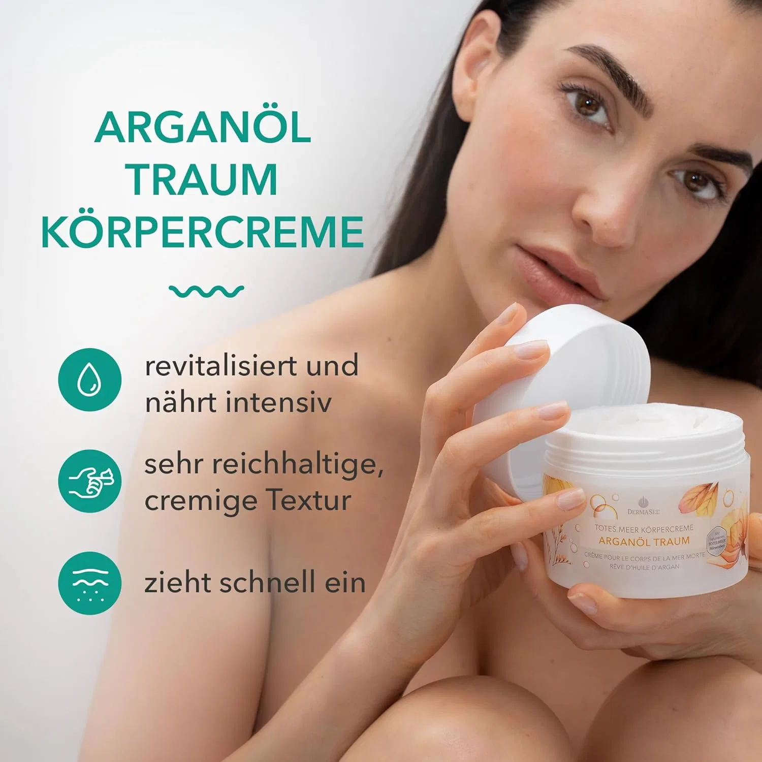 Крем для тела «Dead Sea Body Cream Argan Oil Dream» от DERMASEL ‎Dermasel — фото 2