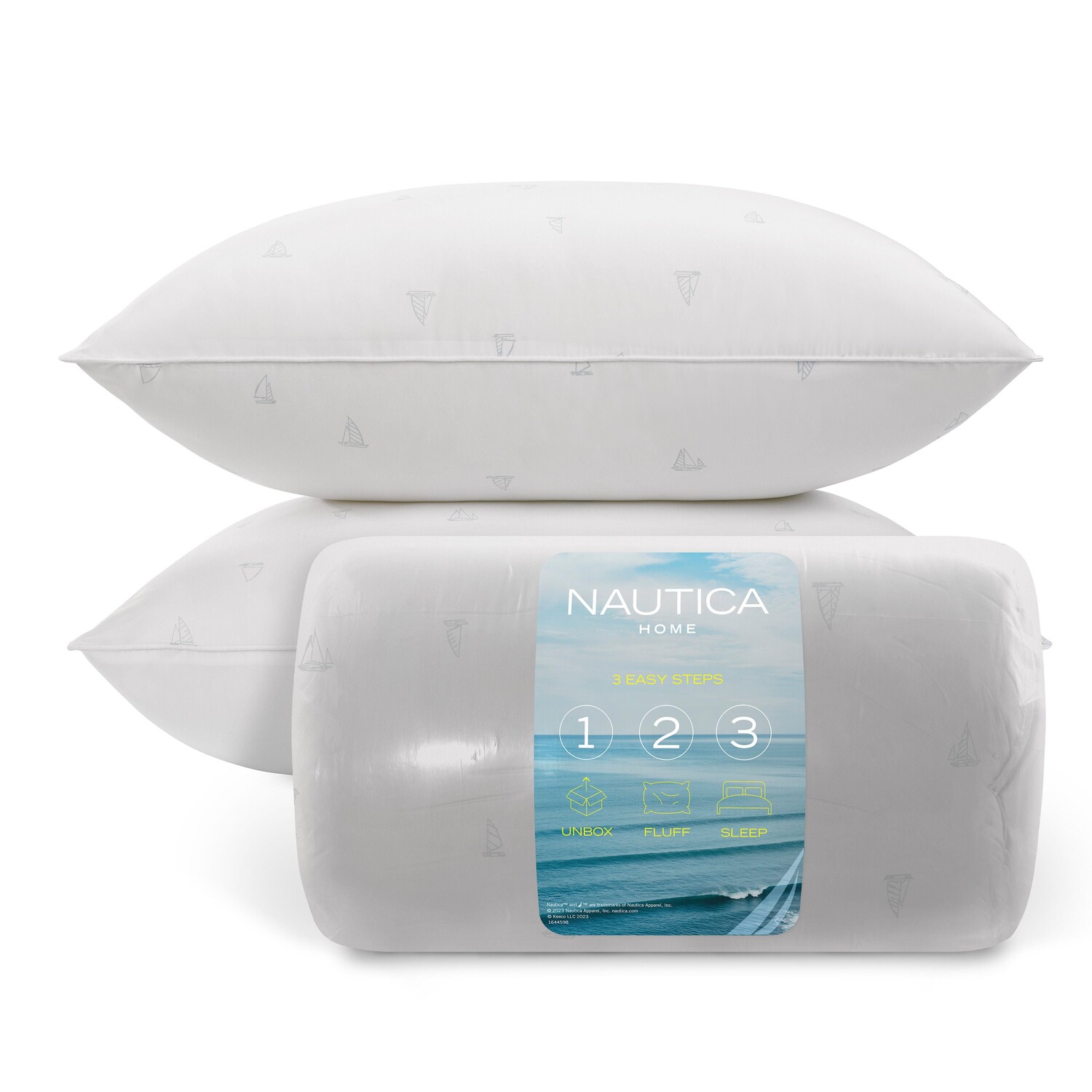 

Подушки Nautica Sleep Max с принтом парусника, стандартные/королевские, 2 шт., цвет Beach Linen