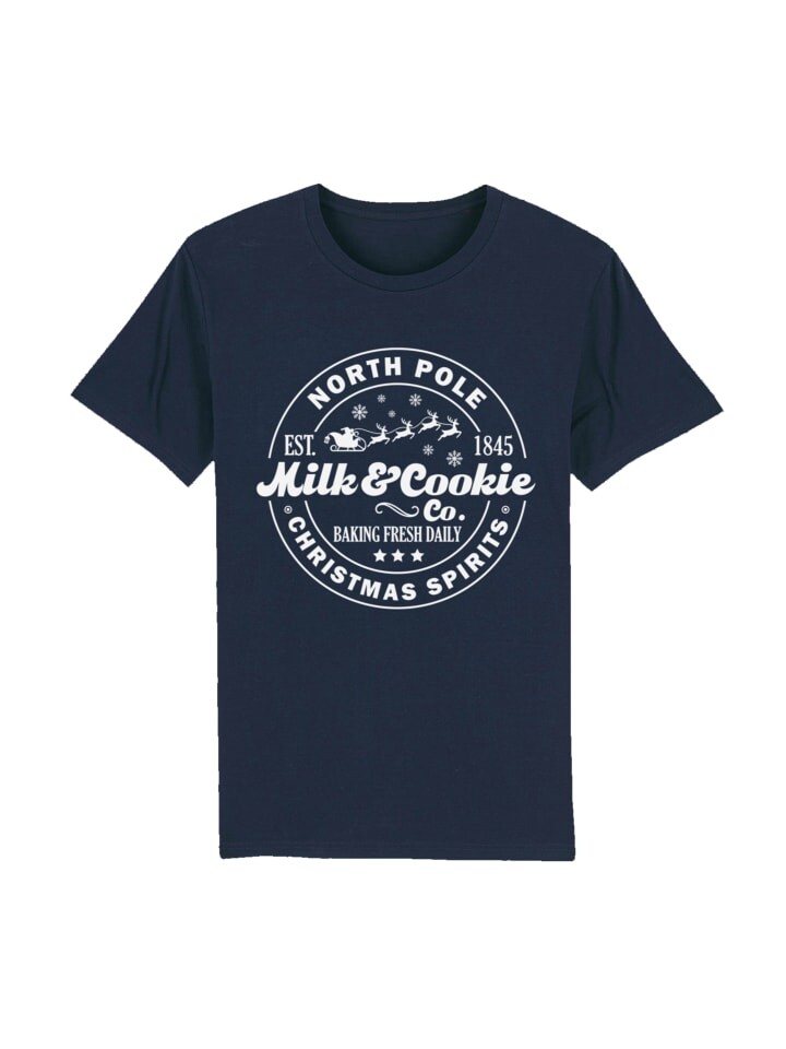 

Футболка F4NT4STIC T-Shirt Milk and Cookie Bakery Retro Weihnachten, цвет french navy