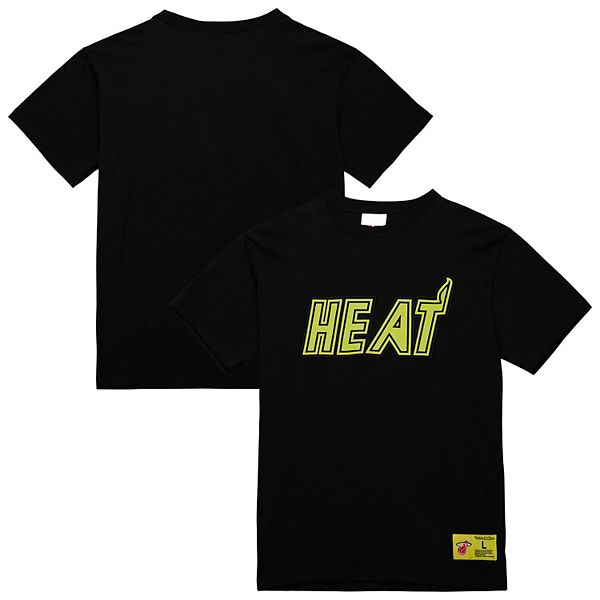 

Мужская черная футболка Miami Heat Hardwood Classics Neon Nights Premium Mitchell & Ness