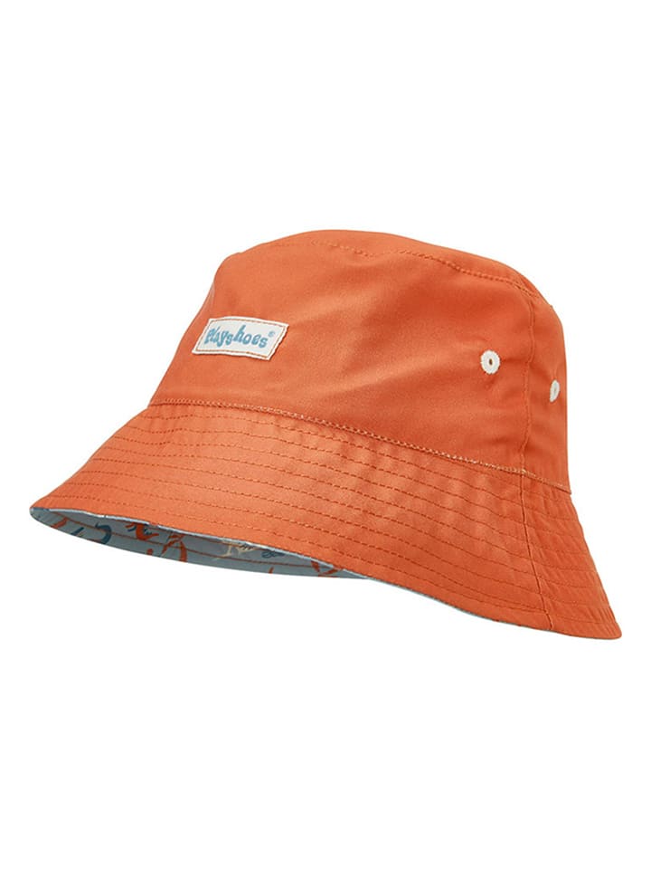 

Playshoes Двусторонняя солнцезащитная шляпа "Дино" оранжевого и светло-голубого цвета