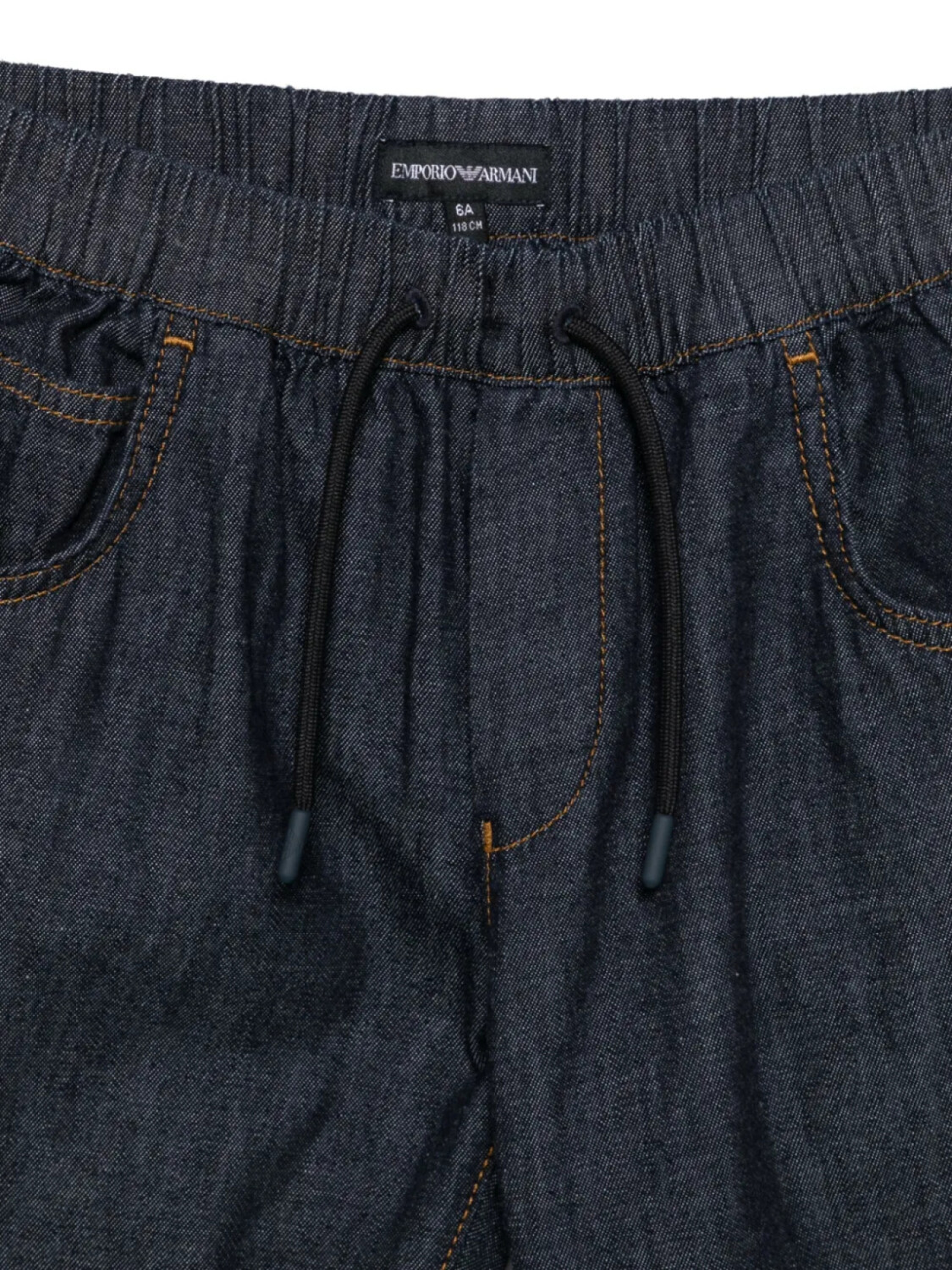 Emporio Armani Kids джинсы с кулиской, синий — фото 3