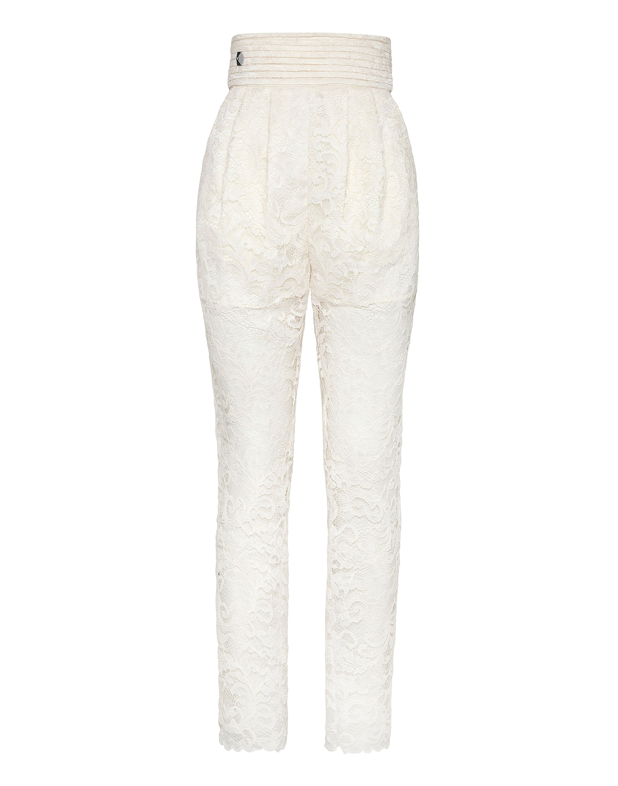 

Длинные брюки кружево PHILIPP PLEIN, кремовый