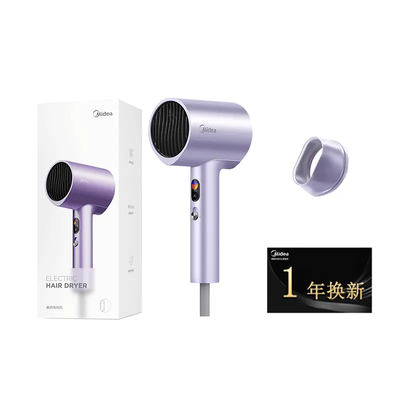 

Фен для волос 1600W с отрицательными ионами FD205 Midea, FD205 Aurora Violet