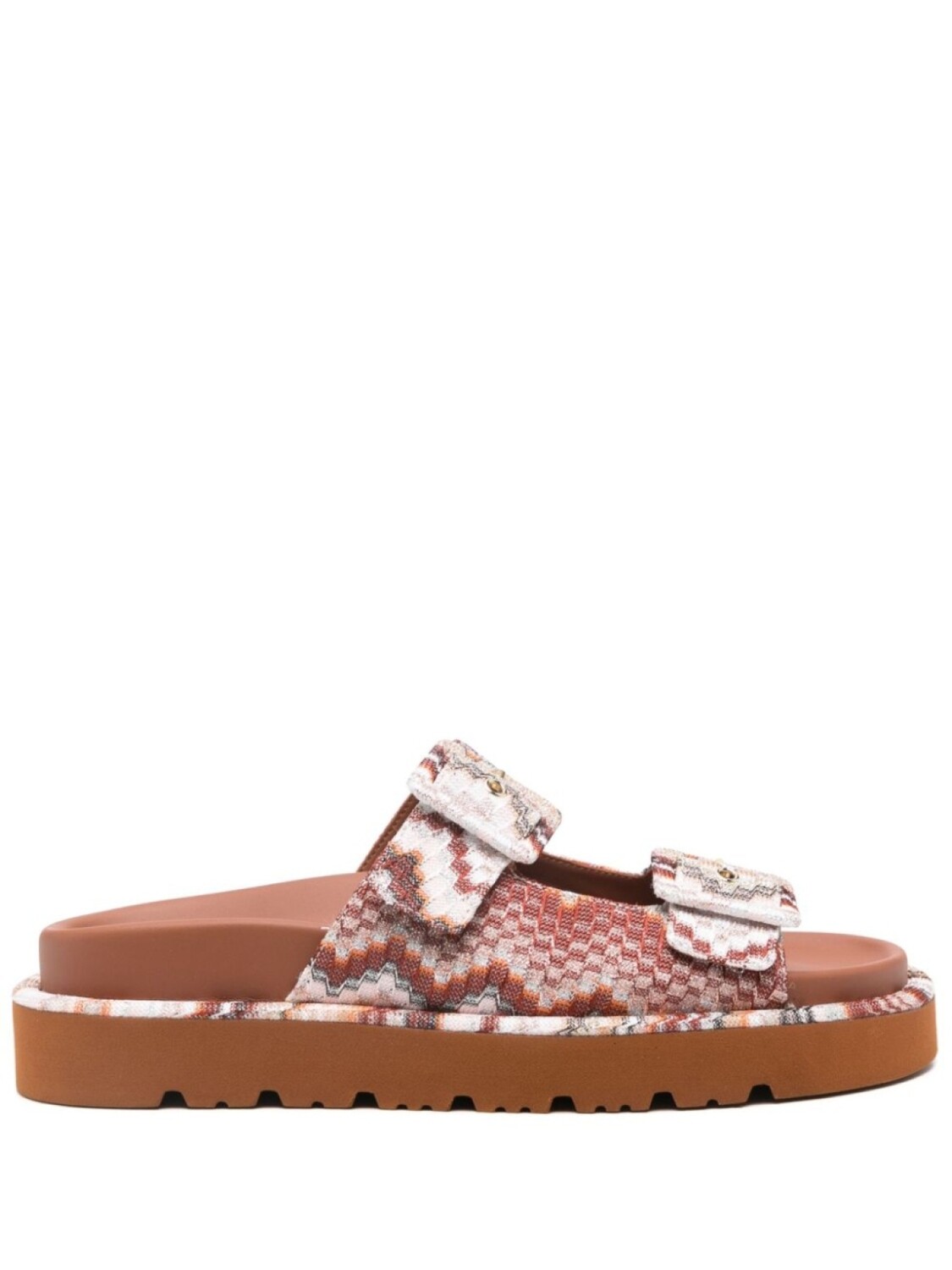 Missoni сандалии с узором зигзаг, нейтральный цвет