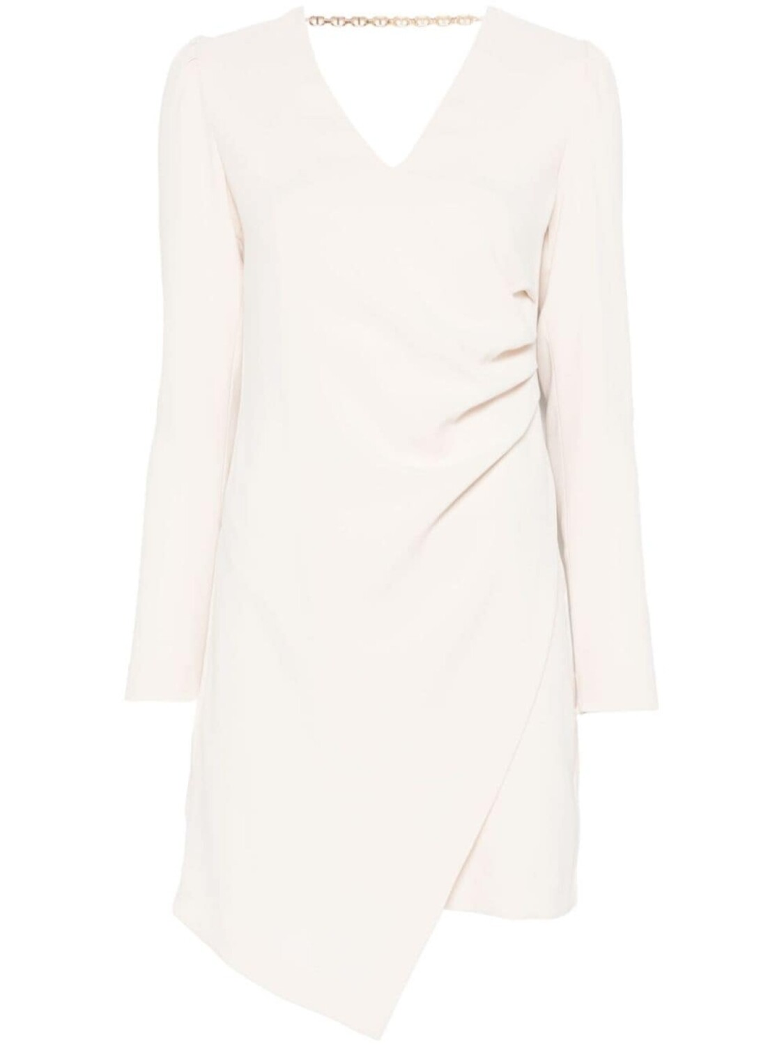 

TWINSET платье мини с цепочкой Oval T, нейтральный цвет