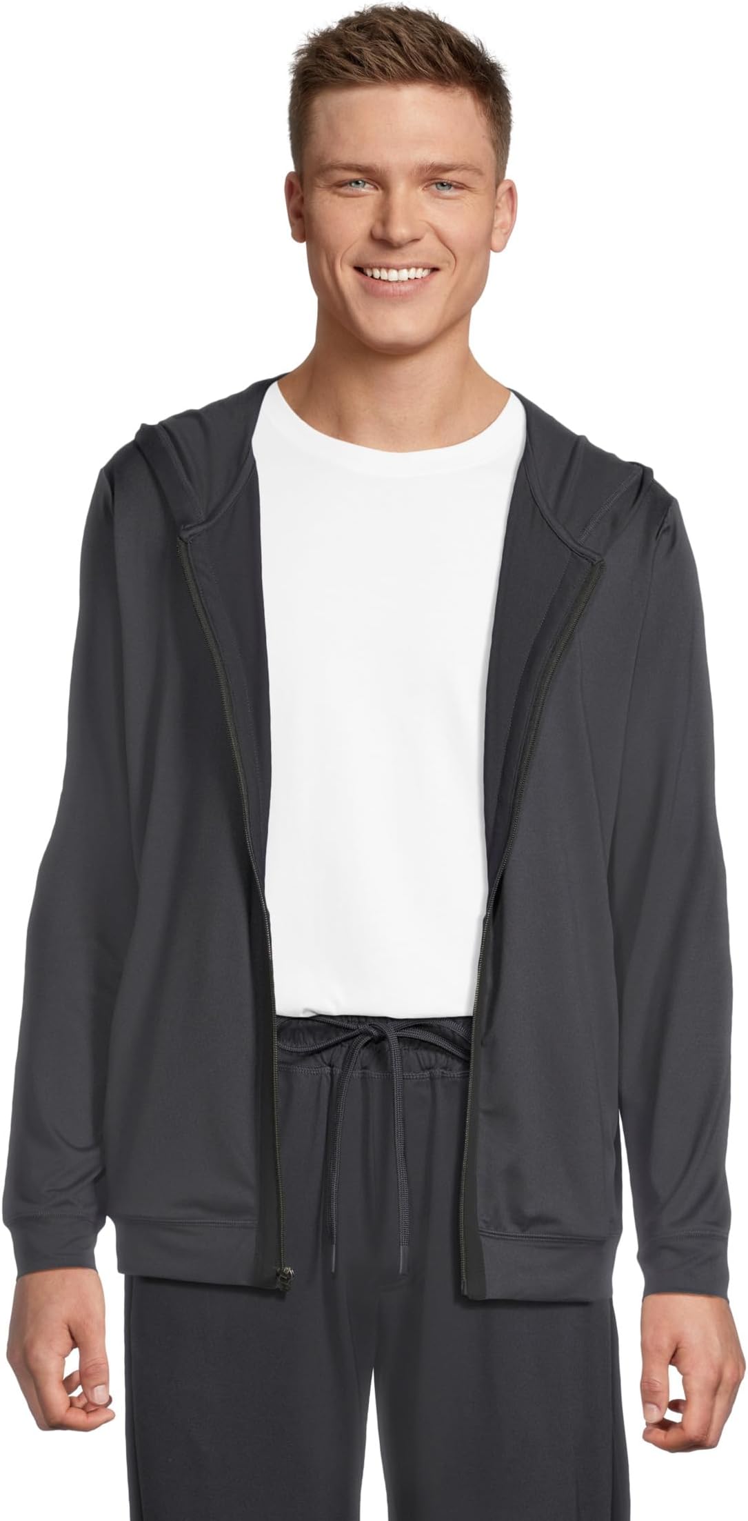 

Мужская толстовка с капюшоном на молнии Malibu Collection Butterchic Barefoot Dreams, Indigo