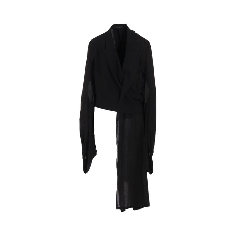 

Куртка Yohji Yamamoto Balloon Sleeve Wrap Jacket 'Black', черный