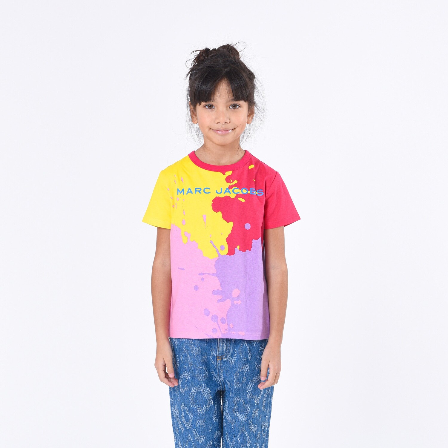 

Разноцветная футболка с логотипом Little Marc Jacobs, мультиколор