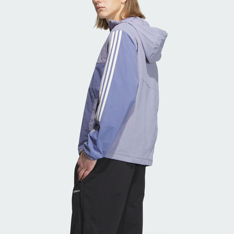 Классическая куртка с тремя полосками, унисекс, серо-фиолетовый Adidas Originals, серо-фиолетовый — фото 4