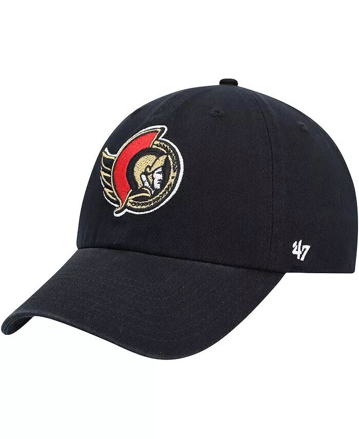 

Мужская черная регулируемая кепка Ottawa Senators Clean Up '47 Brand, черный