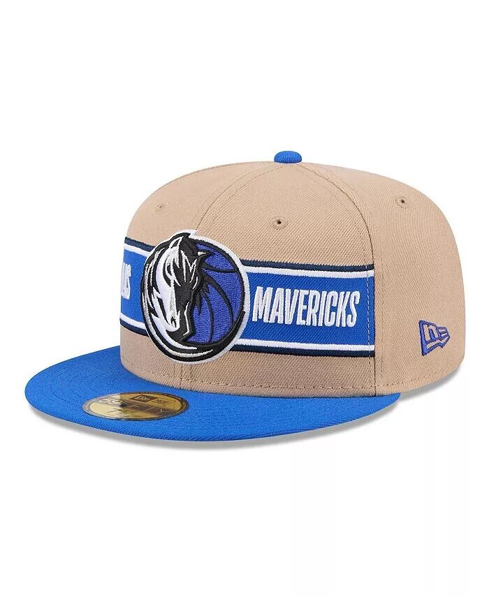 

Мужская бежево-синяя кепка Dallas Mavericks 2024 NBA Draft 59FIFTY Fitted Hat New Era