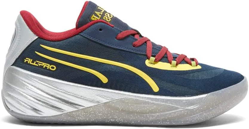 Мужские баскетбольные кроссовки PUMA All Pro Nitro - белые, темно-синий/красный/золотой/желтый/серебристый